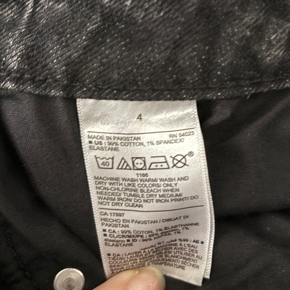 Old Navy O.G Faded Black Straight High Rise Jeans Size 4 - Picture 7 of 8